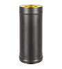 Дымоход утеплен.BLACK ф150/250 L=1,0м, толщ-0,8мм (сталь-430) ВЕЗУВИЙ