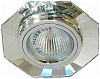 Светильник точечный 8120-2 ИВО-50w 12в G5.3  серебро стеклом серебро